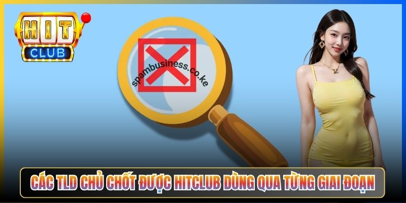 Các TLD chủ chốt được Hitclub dùng qua từng giai đoạn