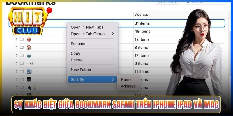 Sự khác biệt giữa bookmark Safari trên iPhone iPad và Mac