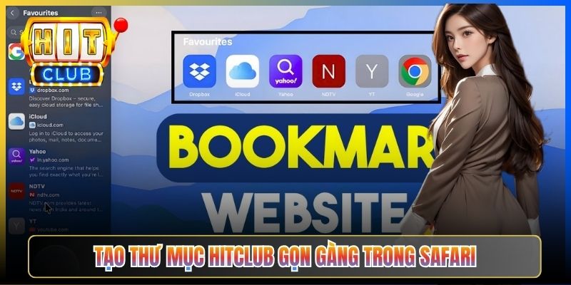 Tạo thư mục Hitclub gọn gàng trong Safari