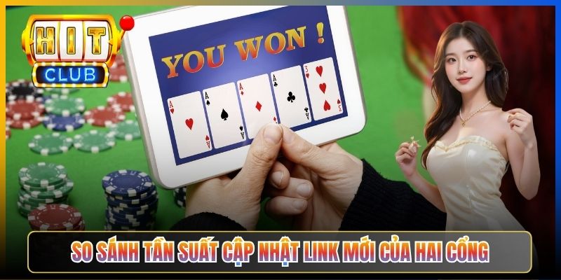 So sánh tần suất cập nhật link mới của hai cổng